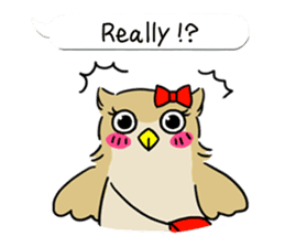 eared owl "mimi" 2 (english) sticker #6846001
