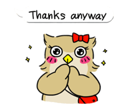 eared owl "mimi" 2 (english) sticker #6846002