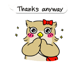 eared owl "mimi" 2 (english) sticker #6846002