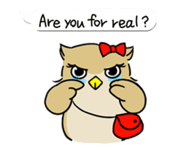 eared owl "mimi" 2 (english) sticker #6846003