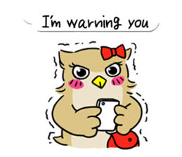 eared owl "mimi" 2 (english) sticker #6846004