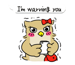 eared owl "mimi" 2 (english) sticker #6846004