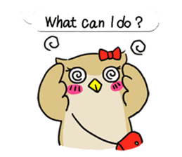 eared owl "mimi" 2 (english) sticker #6846005