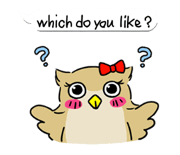eared owl "mimi" 2 (english) sticker #6846007