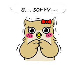 eared owl "mimi" 2 (english) sticker #6846008