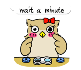 eared owl "mimi" 2 (english) sticker #6846009