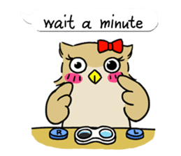 eared owl "mimi" 2 (english) sticker #6846009