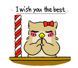 eared owl "mimi" 2 (english) sticker #6846010