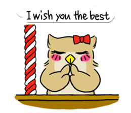 eared owl "mimi" 2 (english) sticker #6846010