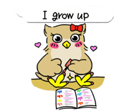 eared owl "mimi" 2 (english) sticker #6846011