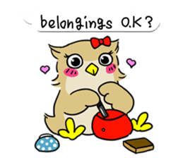 eared owl "mimi" 2 (english) sticker #6846012