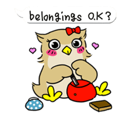 eared owl "mimi" 2 (english) sticker #6846012