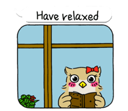 eared owl "mimi" 2 (english) sticker #6846013