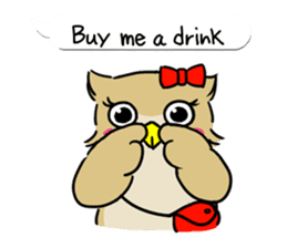 eared owl "mimi" 2 (english) sticker #6846015