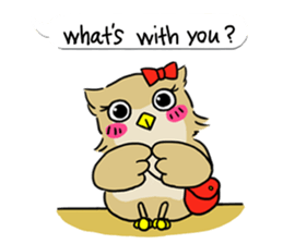 eared owl "mimi" 2 (english) sticker #6846016