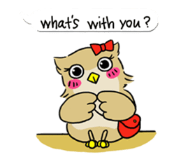 eared owl "mimi" 2 (english) sticker #6846016