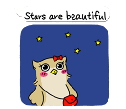 eared owl "mimi" 2 (english) sticker #6846021