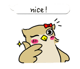 eared owl "mimi" 2 (english) sticker #6846022