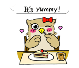 eared owl "mimi" 2 (english) sticker #6846024