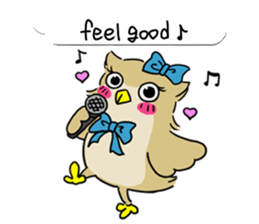 eared owl "mimi" 2 (english) sticker #6846026