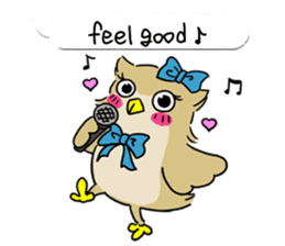 eared owl "mimi" 2 (english) sticker #6846026