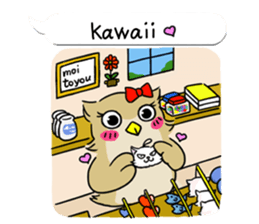 eared owl "mimi" 2 (english) sticker #6846031