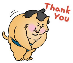 Sumo Cat - thank you sticker #6851721