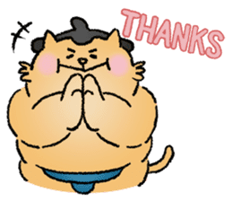 Sumo Cat - thank you sticker #6851722