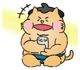 Sumo Cat - thank you sticker #6851728