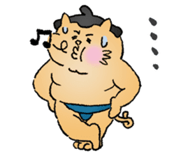 Sumo Cat - thank you sticker #6851732