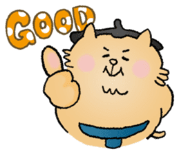 Sumo Cat - thank you sticker #6851733