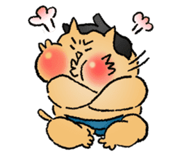 Sumo Cat - thank you sticker #6851737