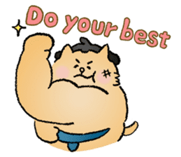 Sumo Cat - thank you sticker #6851746
