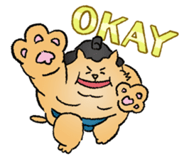 Sumo Cat - thank you sticker #6851748