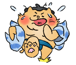 Sumo Cat - thank you sticker #6851750