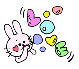 The cute and graces skillful rabbit. sticker #6852240