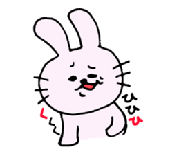 The cute and graces skillful rabbit. sticker #6852252