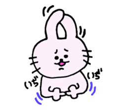 The cute and graces skillful rabbit. sticker #6852253