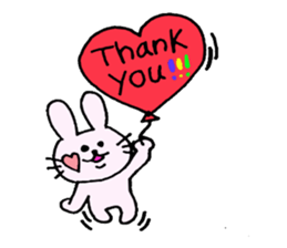 The cute and graces skillful rabbit. sticker #6852254