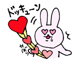 The cute and graces skillful rabbit. sticker #6852259