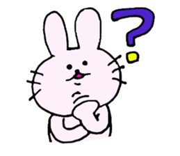 The cute and graces skillful rabbit. sticker #6852262