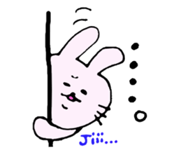 The cute and graces skillful rabbit. sticker #6852265