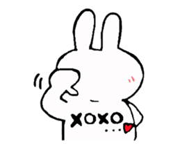 The cute and graces skillful rabbit. sticker #6852272
