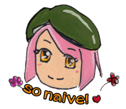 Little Girl in the world : She is naive sticker #6852800