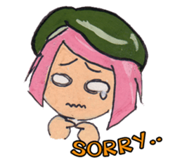 Little Girl in the world : She is naive sticker #6852809