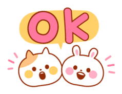 Rabbit and cat lover sticker #6852932