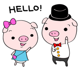 Mr. and Ms. Piggy - English ver. sticker #6853065