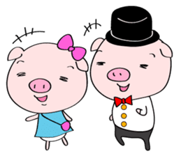 Mr. and Ms. Piggy - English ver. sticker #6853098