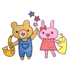 Stamp of Mr. bear and Mr. saxophone. sticker #6854219