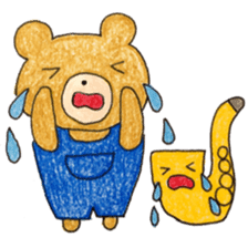 Stamp of Mr. bear and Mr. saxophone. sticker #6854238
